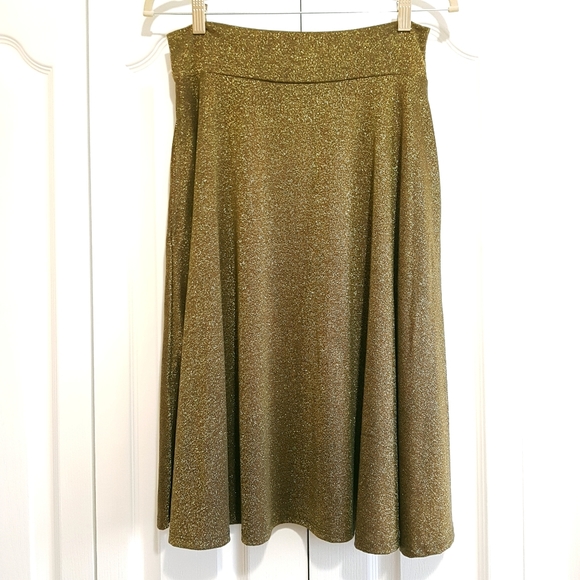 Gold metallic party skirt